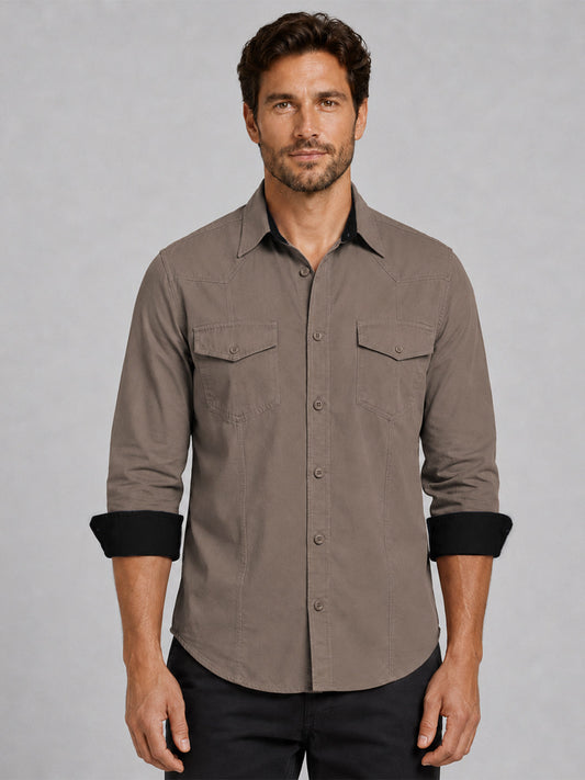 Cargo Style Khaki Shirt