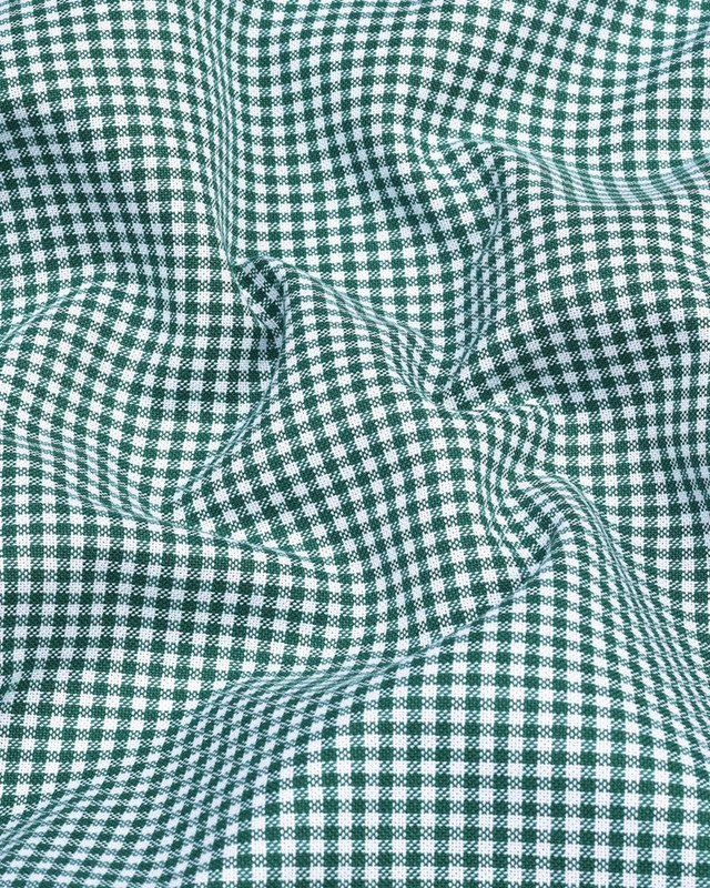 Green Check Button Down Oxford Cotton Shirt (FS057)