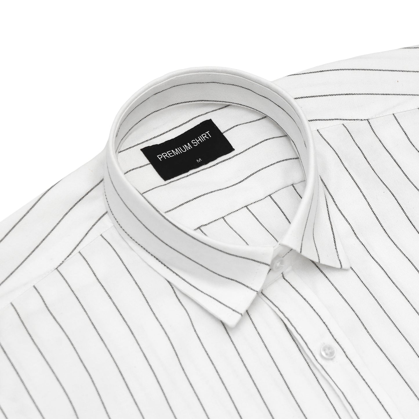 White Noir Pinstripe Oxford Shirt