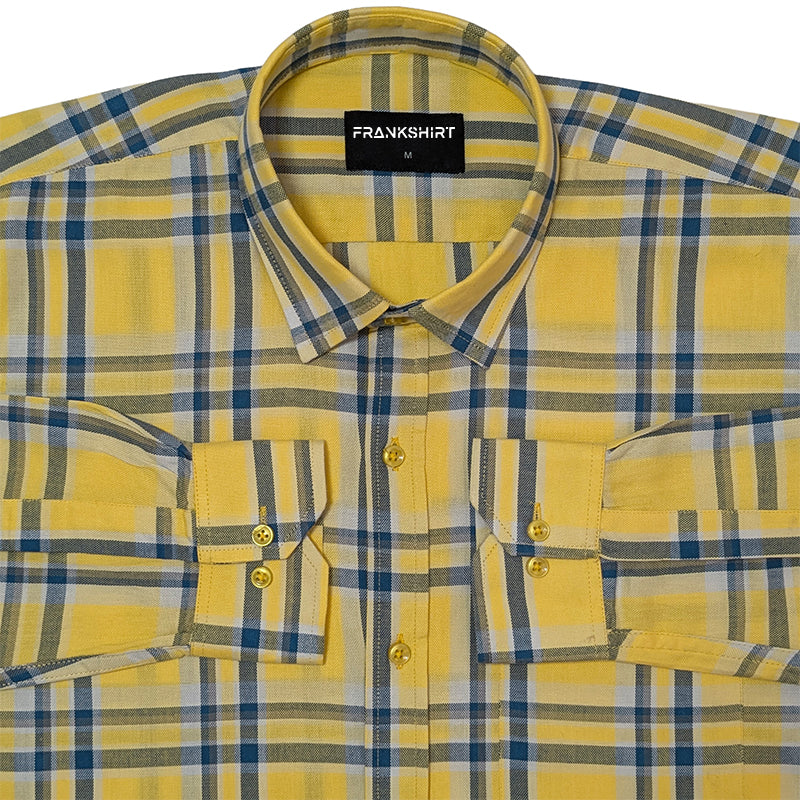 Marigold Classic Check Cotton Blend Shirt for Men