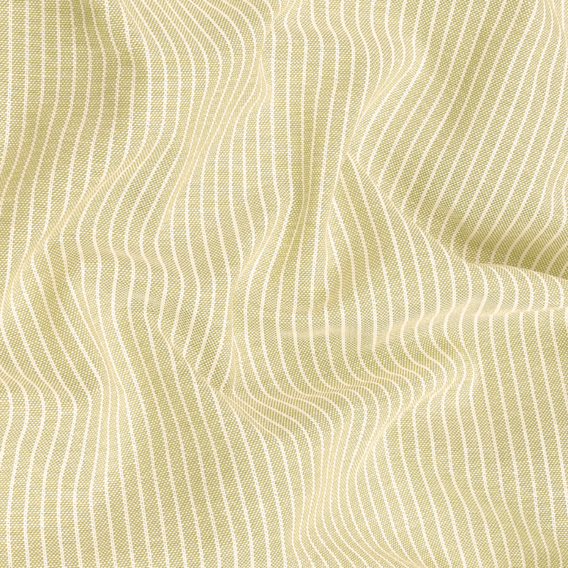 Beige Small Strip Down Button Oxford Cotton Shirt