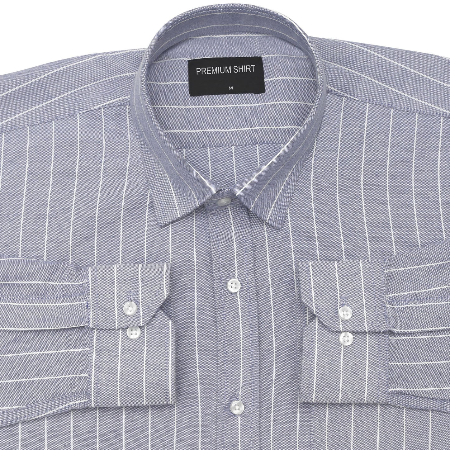 Periwinkle Pinstripe Oxford Shirt