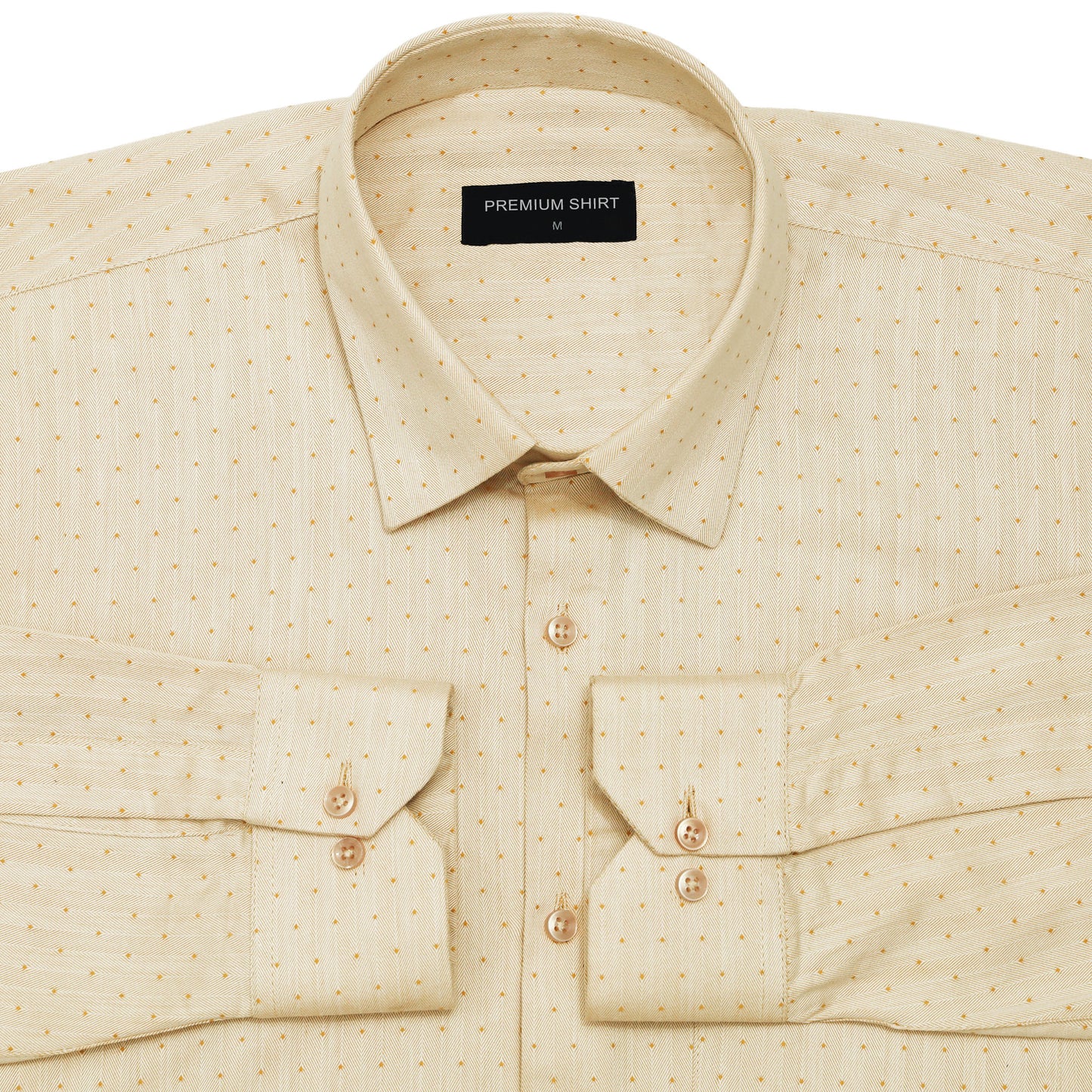 Sun Biege Party Wear Shirt for Men