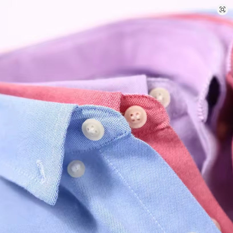 New Beige Oxford Cotton Shirt For Men