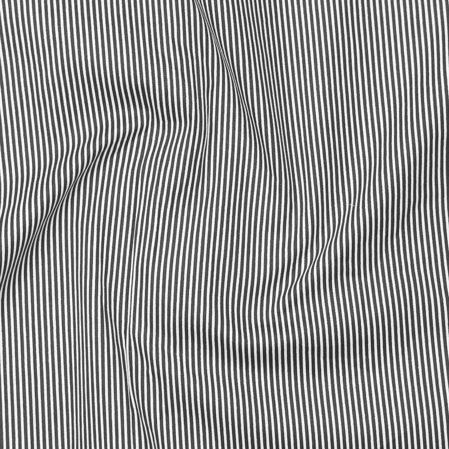 Black Cotton Blend Stripes Shirt for Men