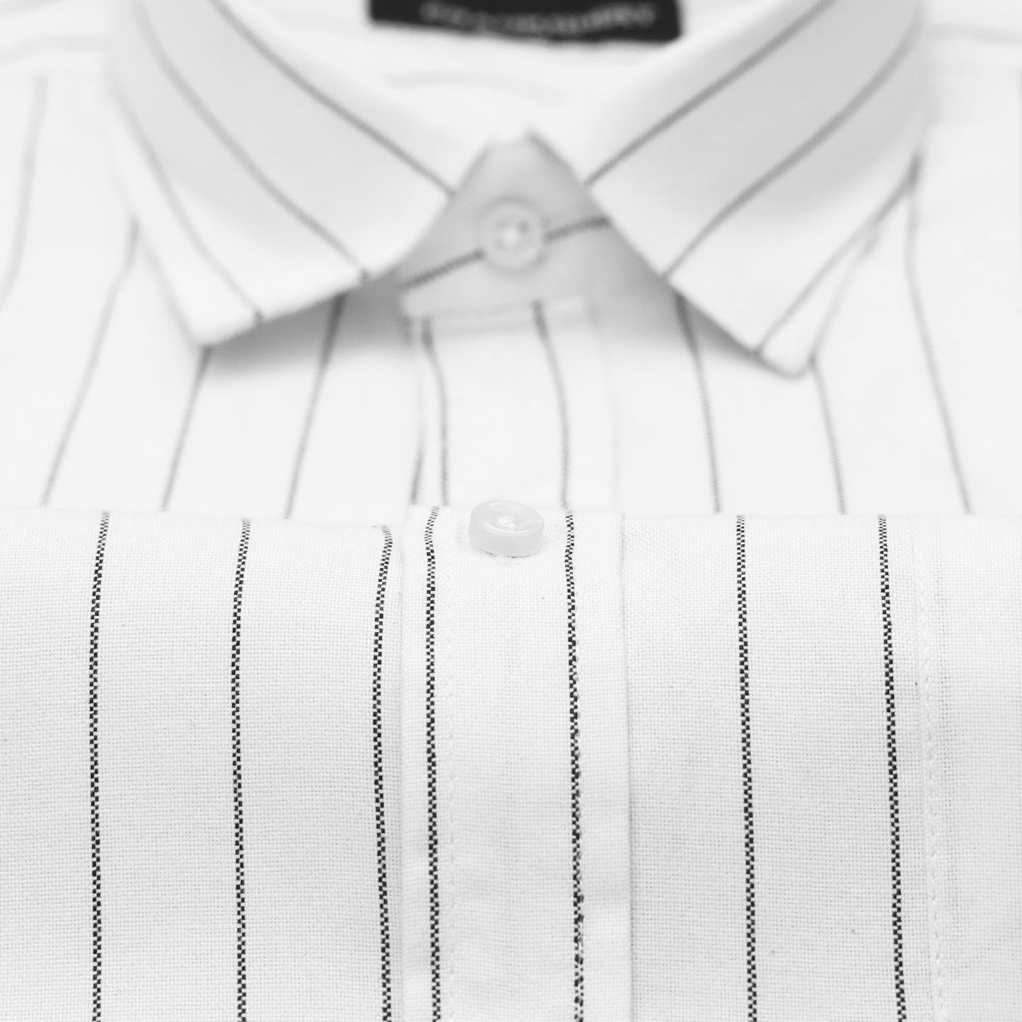 White Noir Pinstripe Oxford Shirt