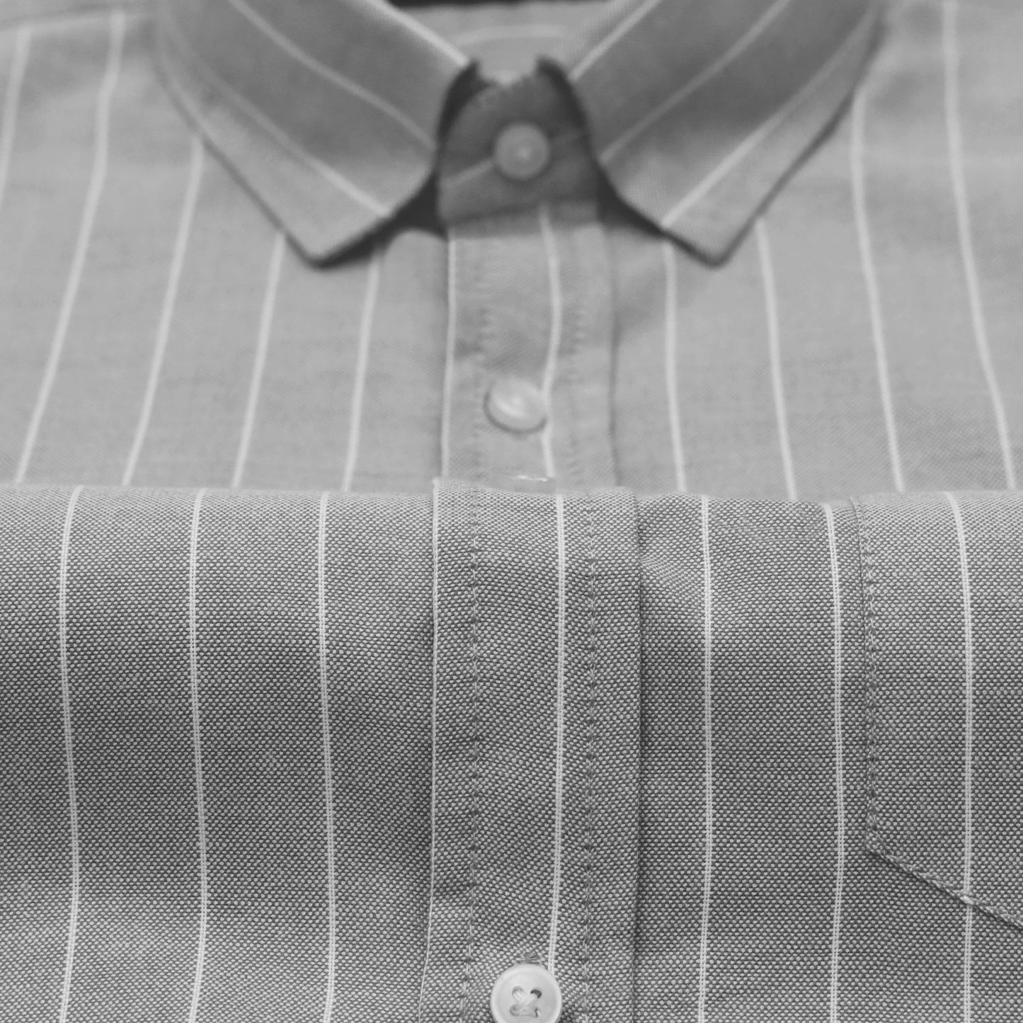 Ash Grey Pinstripe Oxford Shirt