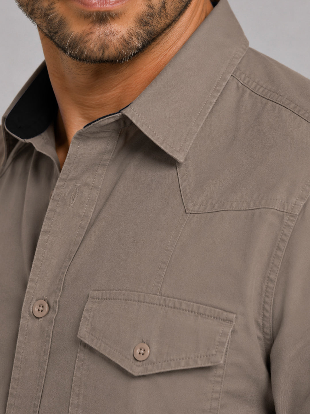 Cargo Style Khaki Shirt