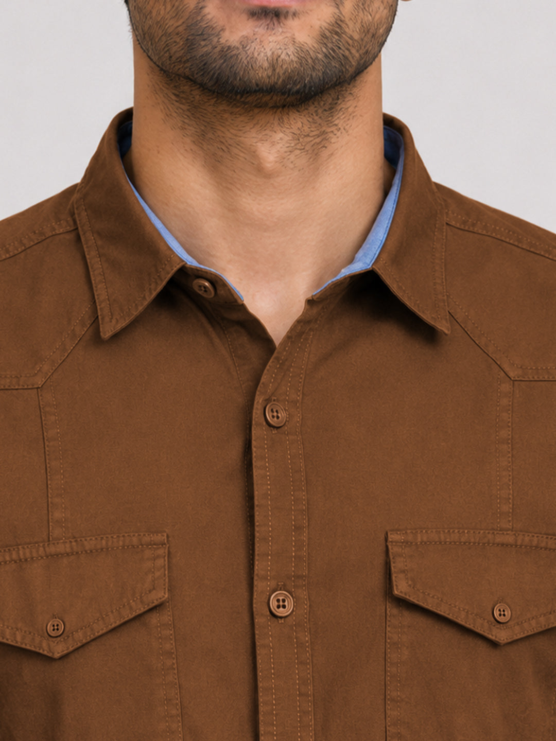 Cargo Style Dusty Brown Shirt