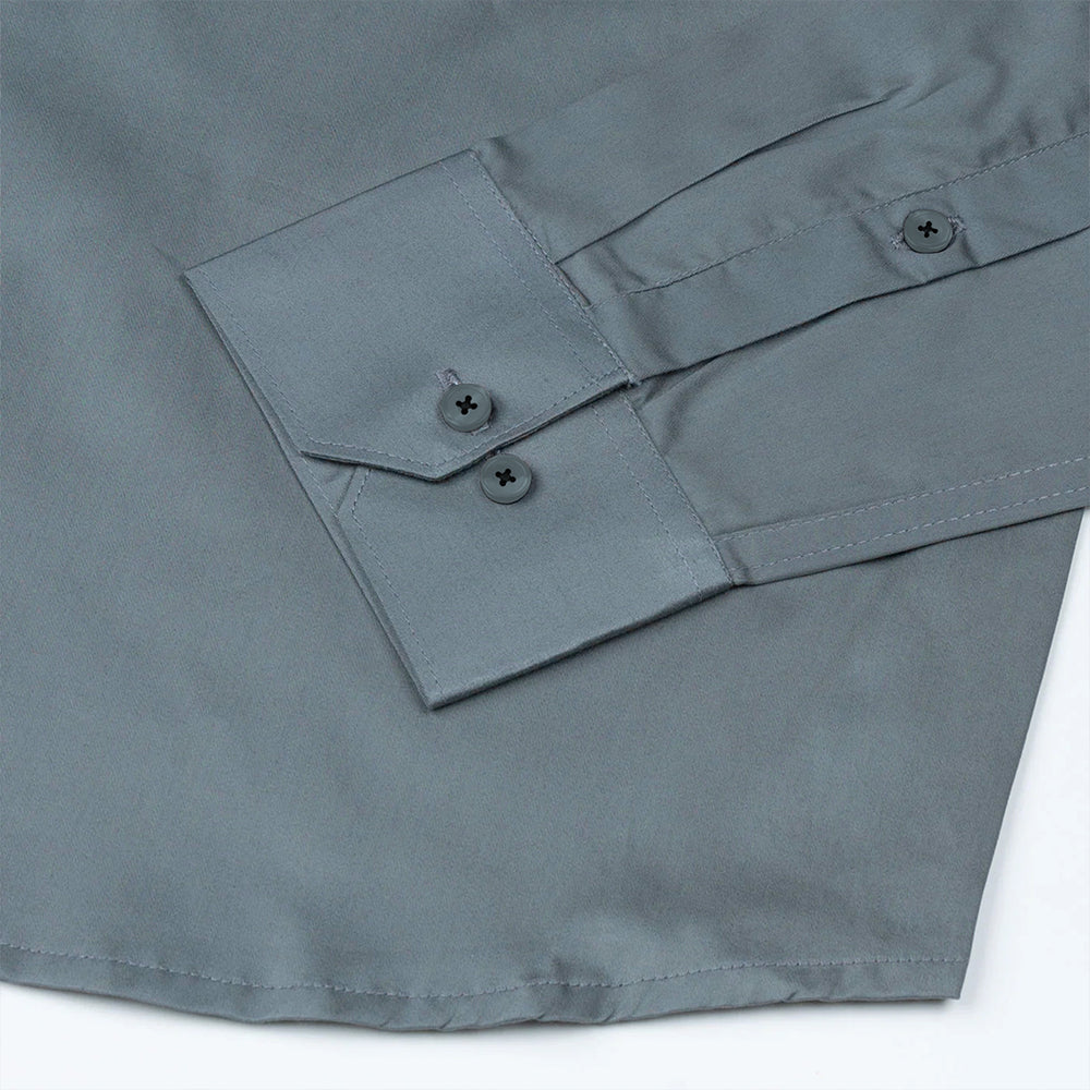 300GSM Teal Premium Satin Shirt for Men