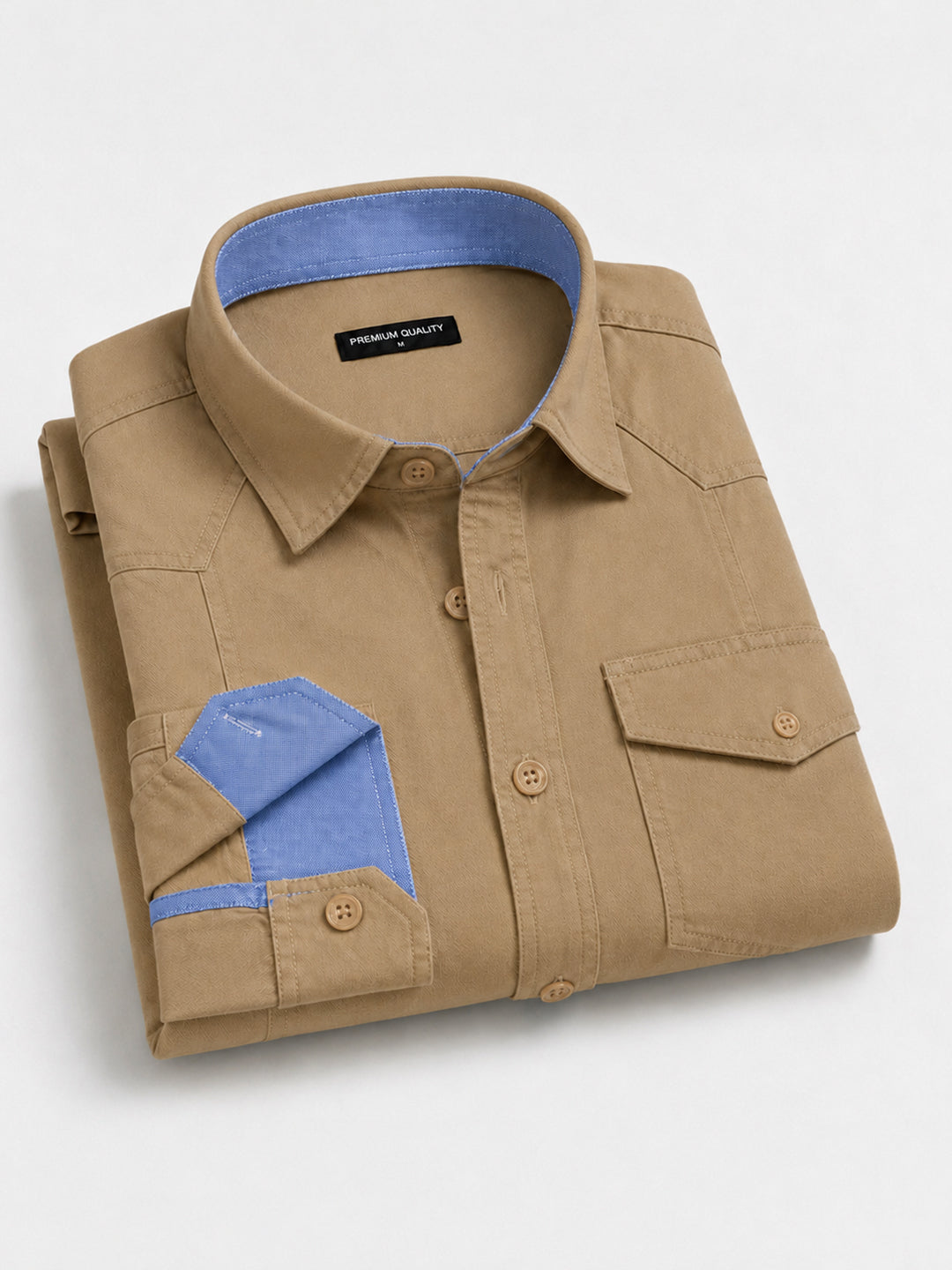 Pack Of 2 Cargo Style Beige & Dark Brown Shirt