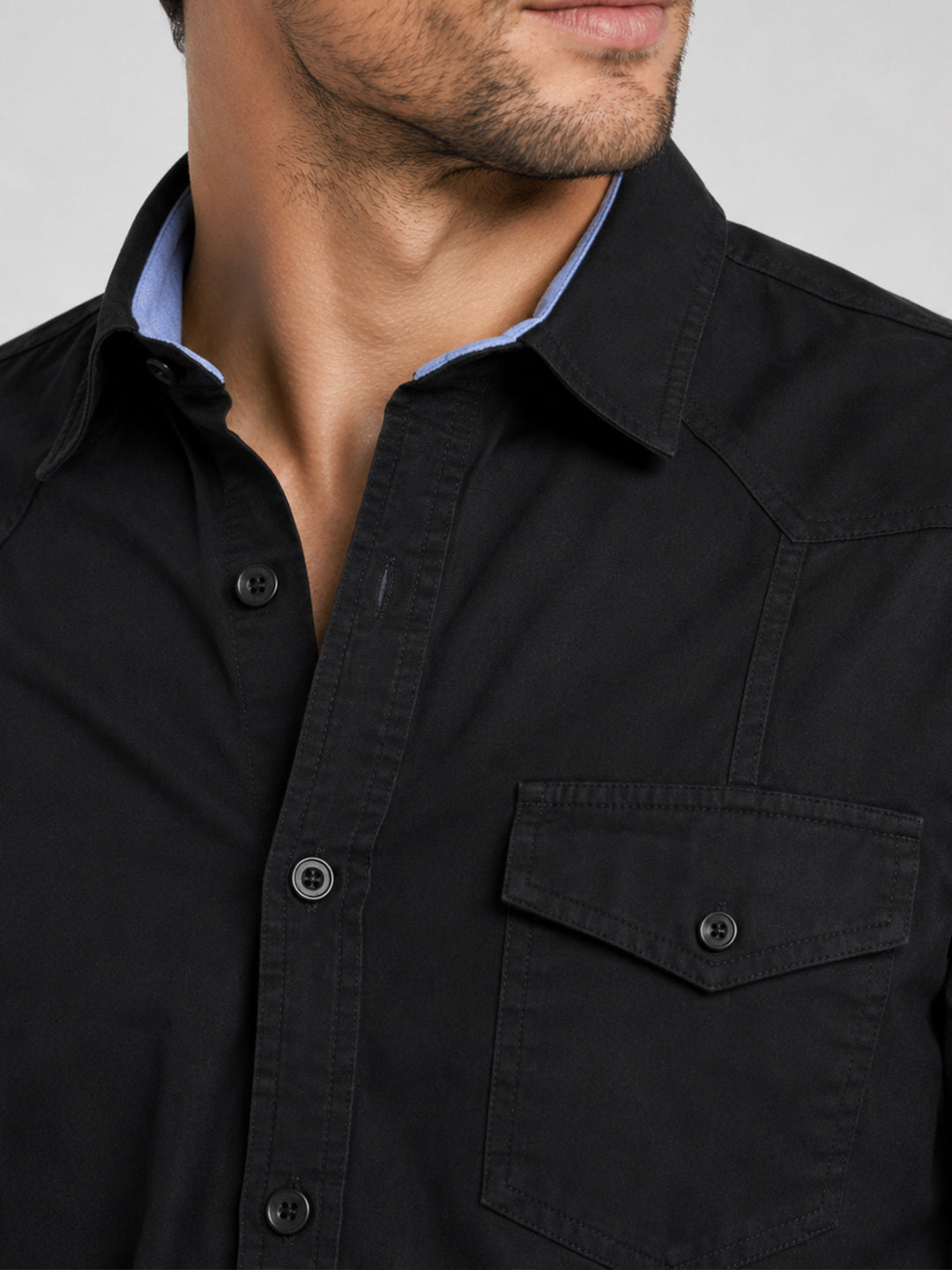 Cargo Style Black Shirt