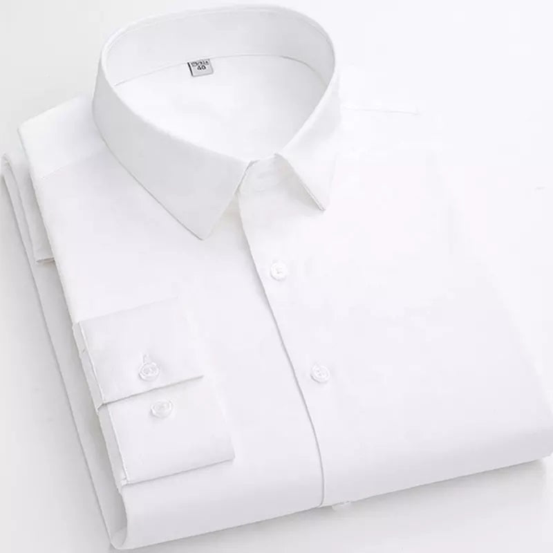 Special Cotton Blend Solid Shirts (White) (FS002)