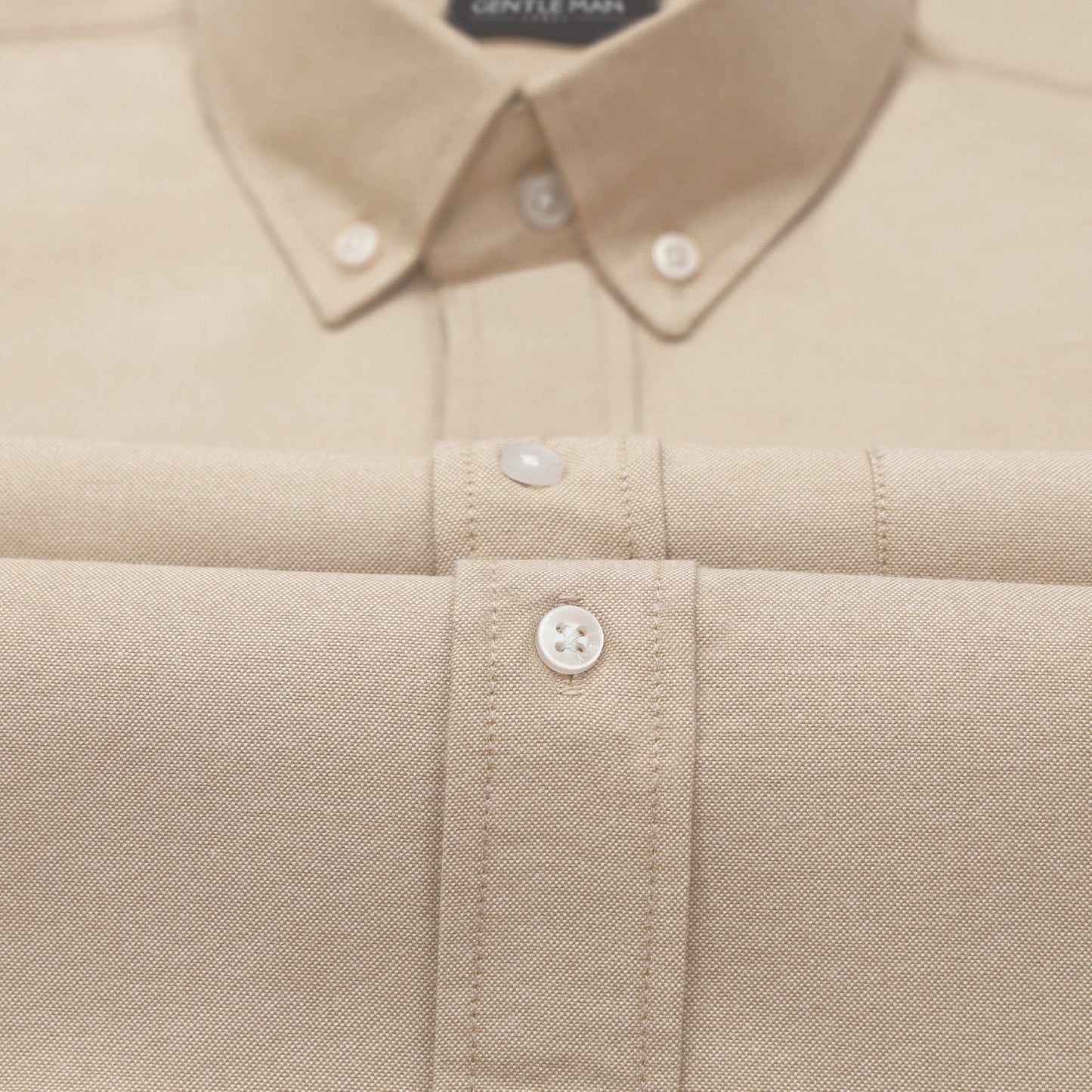Pack of 2 Oxford Cotton Shirt For Men (Sky Blue & Beige)