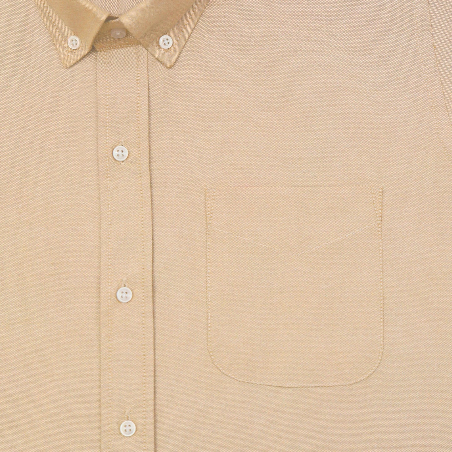 Cream Oxford Cotton Shirt For Man