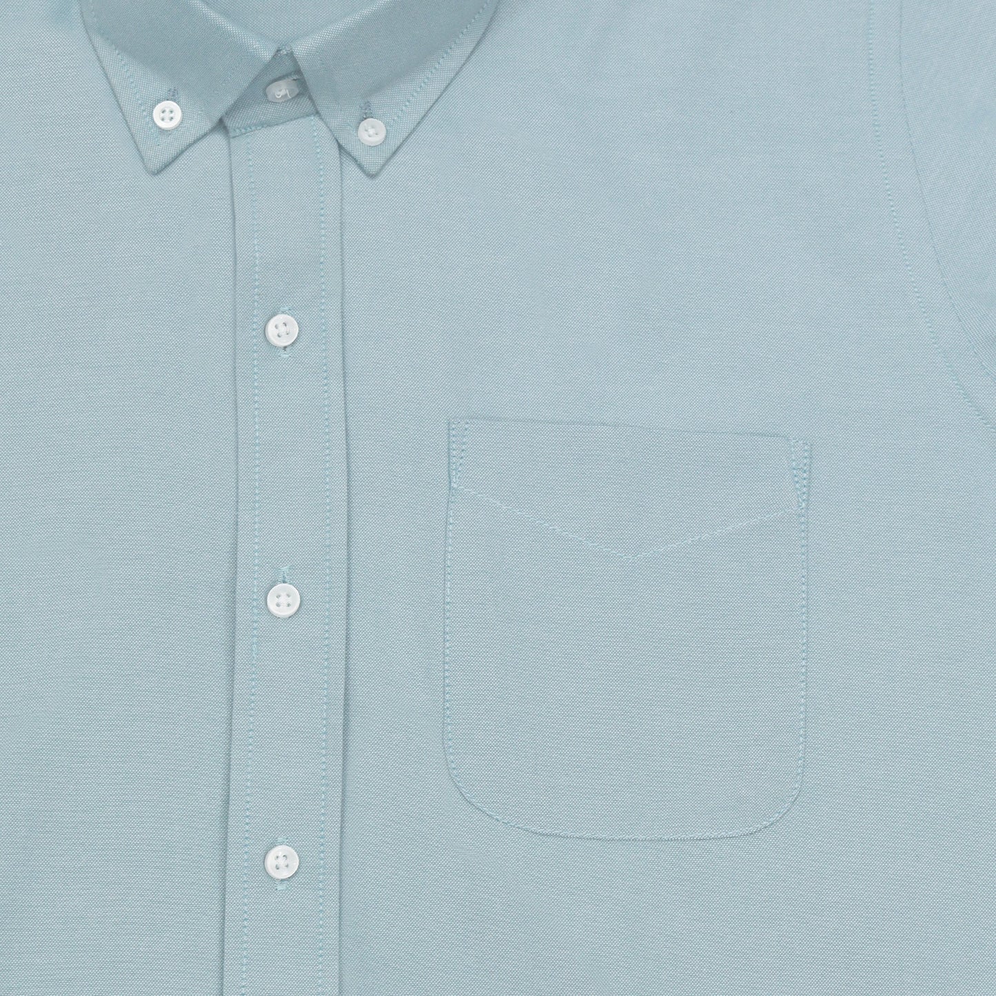 Cyan Blue Oxford Cotton Shirt For Man
