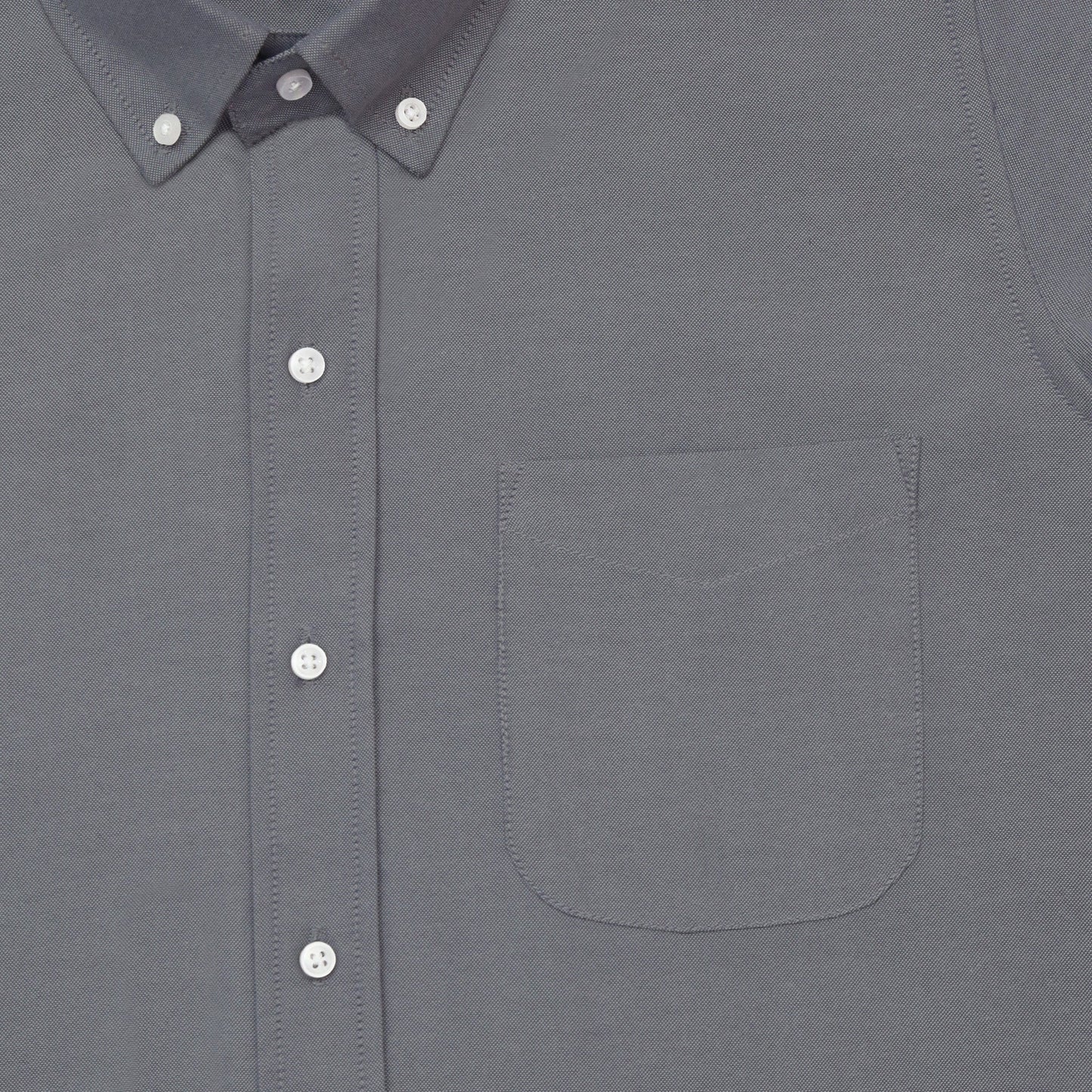 Dark Grey Oxford Cotton Shirt For Man