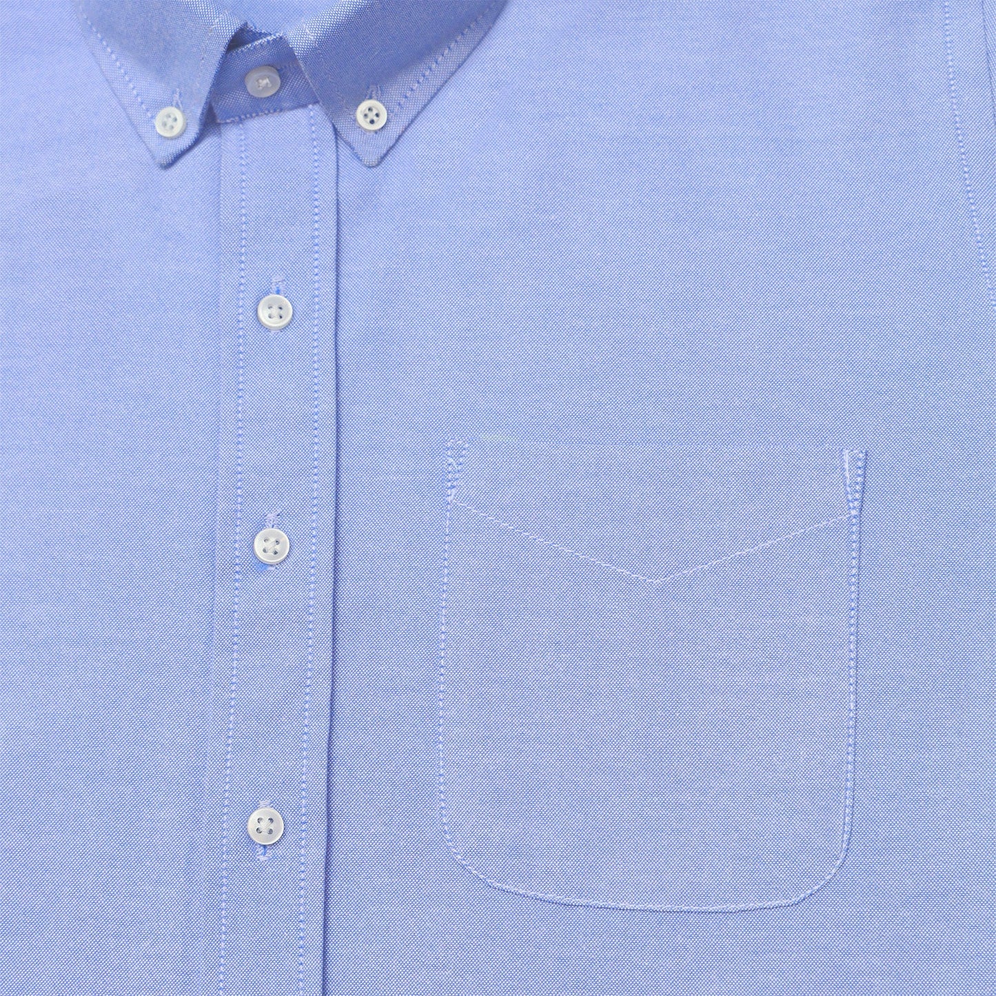Denim Blue Oxford Cotton Shirt For Man