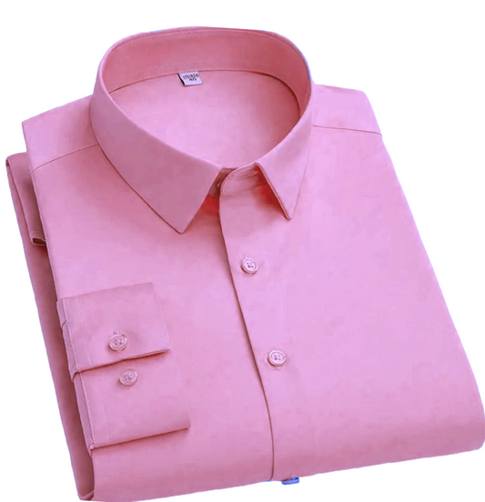Cotton Blend Solid Shirts (Rose Gold)