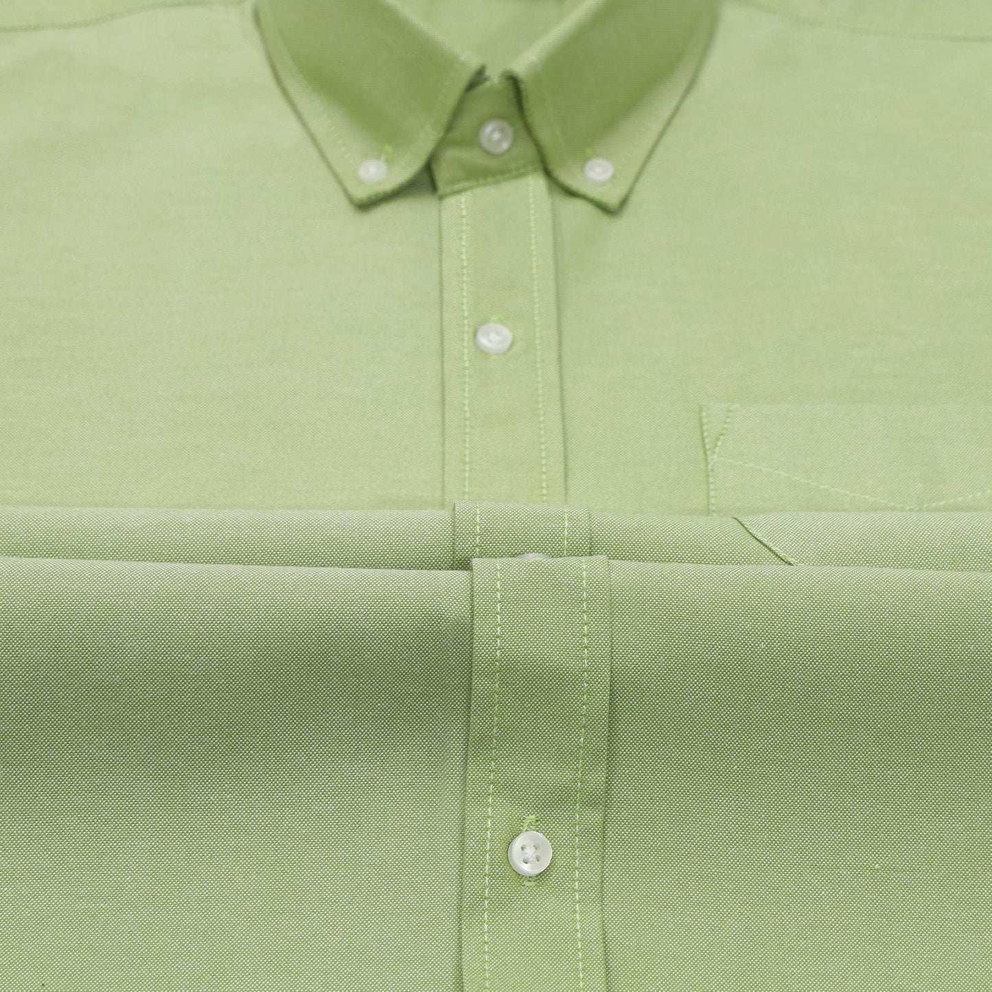 Green Oxford Cotton Shirt For Man