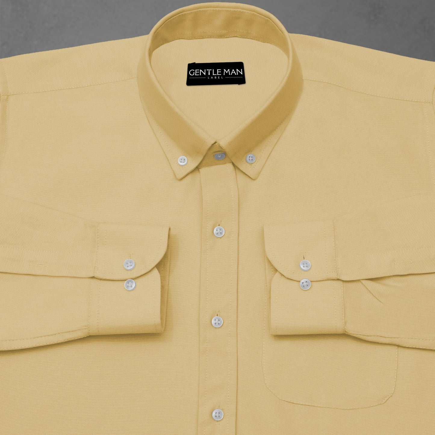 Lemon Oxford Cotton Shirt For Man