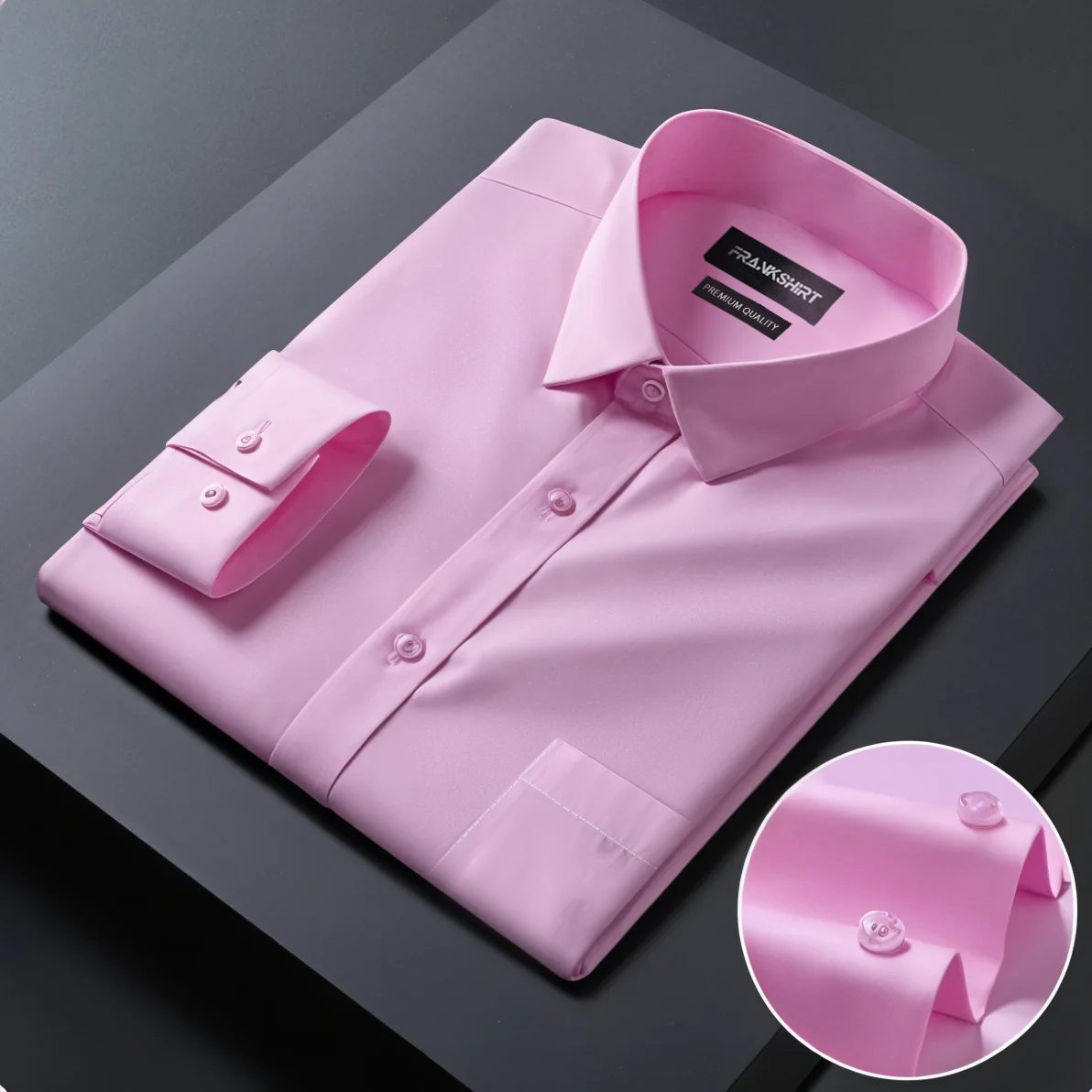Premium Cotton Solid Shirt for Man (Light Pink)(FS004)