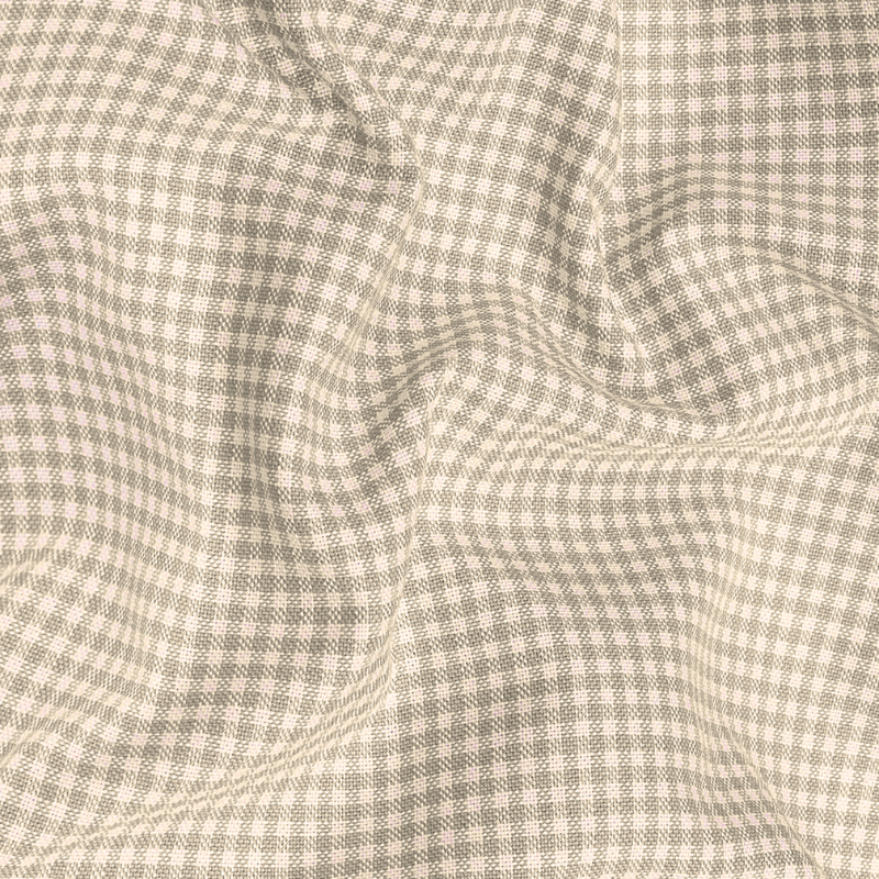 Beige Check Button Down Oxford Cotton Shirt (FS053)