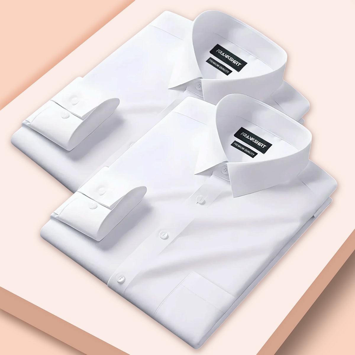 Pack of 2 Premium Cotton White Shirt for Man