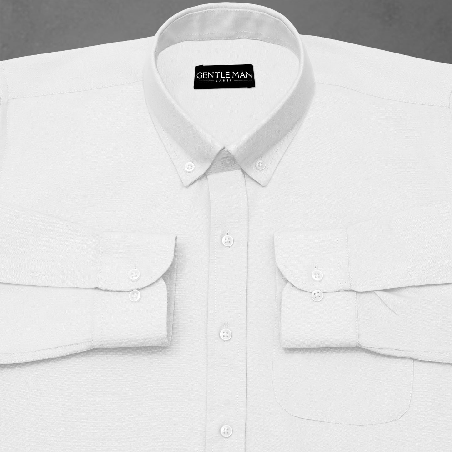 White Oxford Cotton Shirt For Man