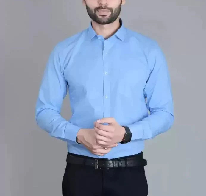 Combo of 3 Cotton Shirt for Man (Pink, Sky Blue and White)