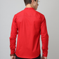 Frankshirt Chinese Collar Red Tailored Fit Cotton Casual Shirt for Man