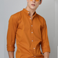 Frankshirt Chinese Collar Mustard Tailored Fit Cotton Casual Shirt for Man