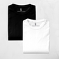 Combo of Half Sleeves 180 GSM T-Shirts for Men Cotton (White and Black)