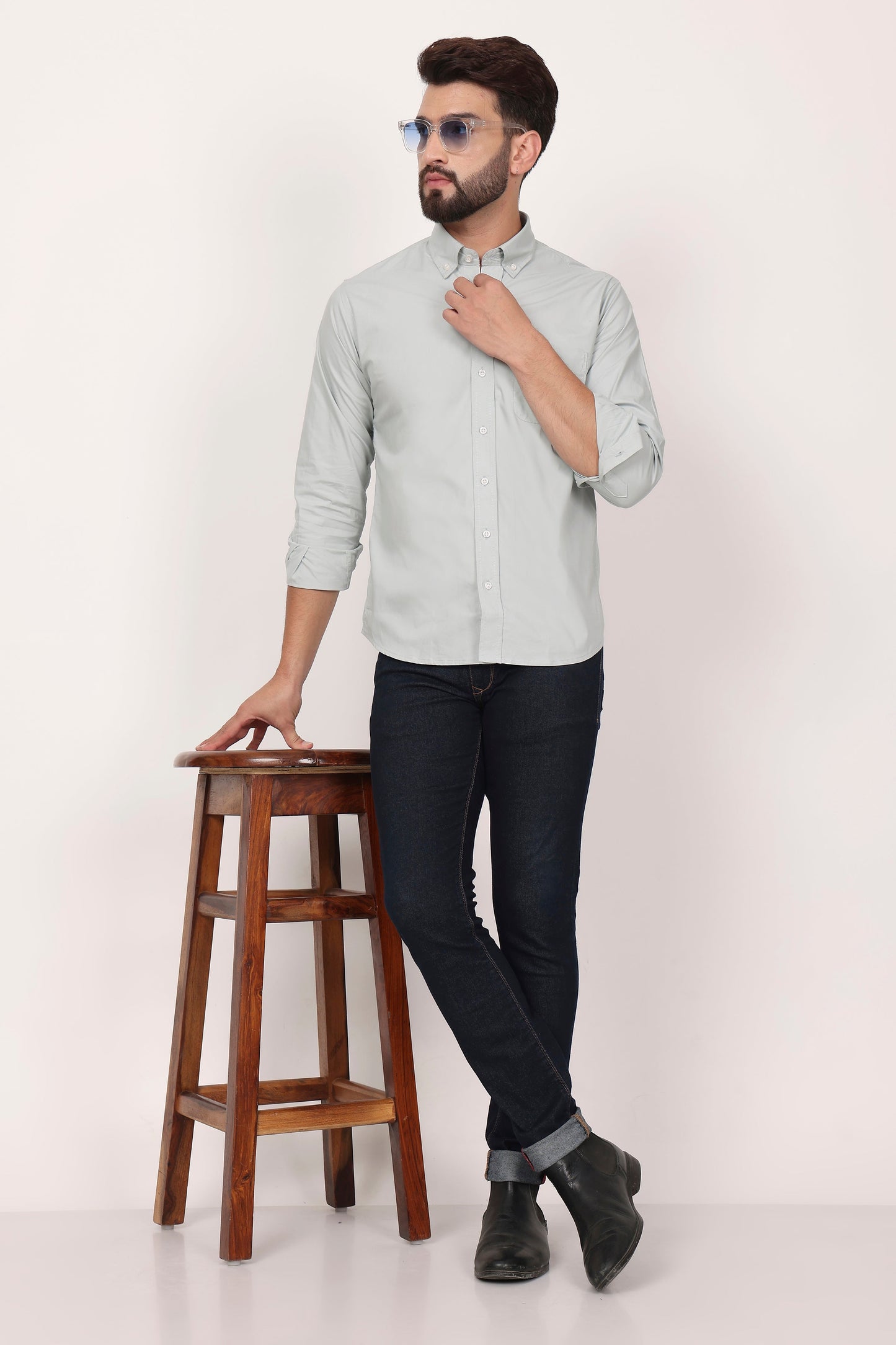 New Pista Down Button Casual Shirt I 100% Cotton Twill