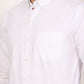 New White Down Button Casual Shirt I 100% Cotton Twill