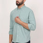 New Green Down Button Casual Shirt I 100% Cotton Twill