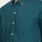 New Dark Green Down Button Casual Shirt I 100% Cotton Twill