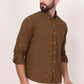 New Mehandi Down Button Casual Shirt I 100% Cotton Twill