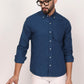 New Royal Blue Down Button Casual Shirt I 100% Cotton Twill