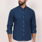 New Royal Blue Down Button Casual Shirt I 100% Cotton Twill