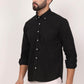 New Black Down Button Casual Shirt I 100% Cotton Twill