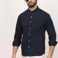 New Navy Blue Down Button Casual Shirt I 100% Cotton Twill