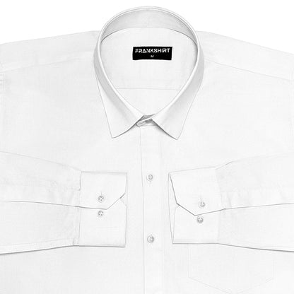 White Oxford Cotton Shirt For Men