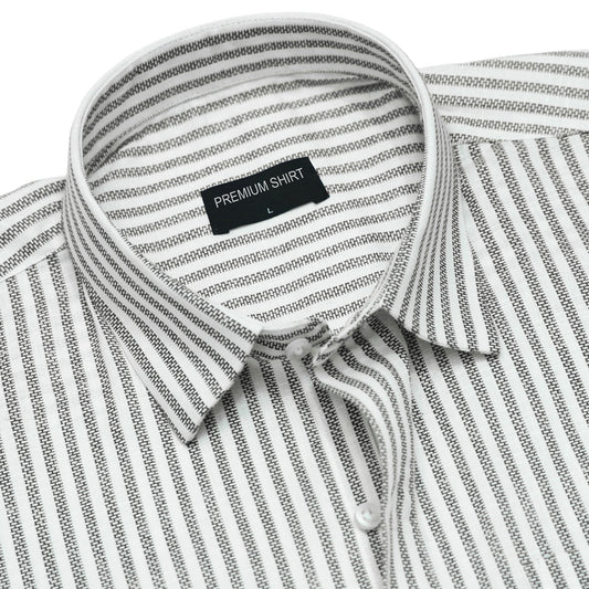 Black Prism Pinstripe Linen Shirt