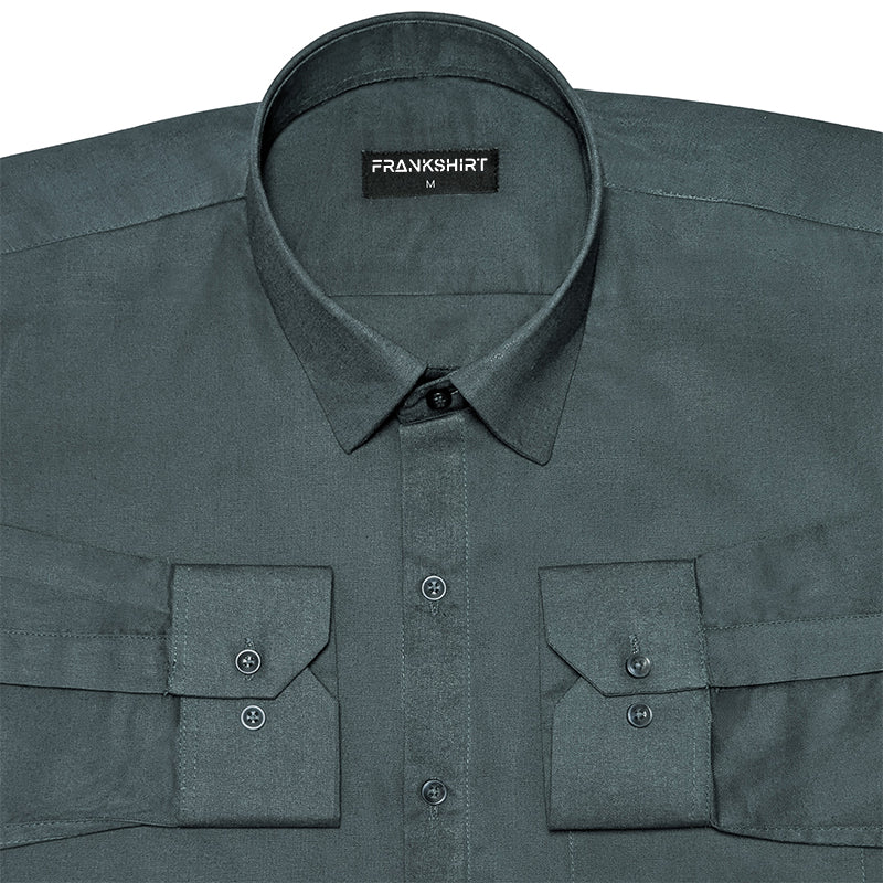Teal Oxford Cotton Shirt For Men