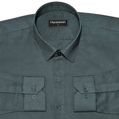 Teal Oxford Cotton Shirt For Men