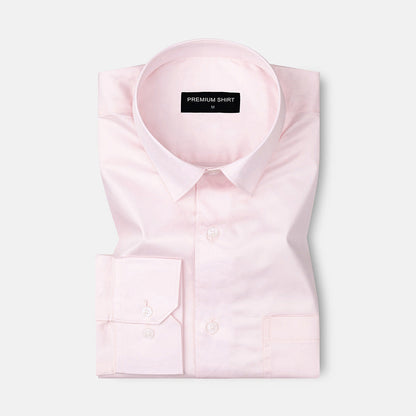 300GSM Blush Pink Premium Satin Shirt for Men