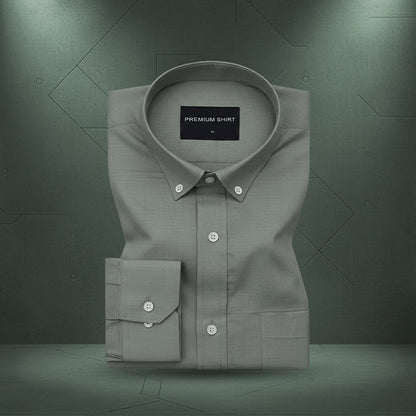 New Olive Oxford Cotton Shirt For Men