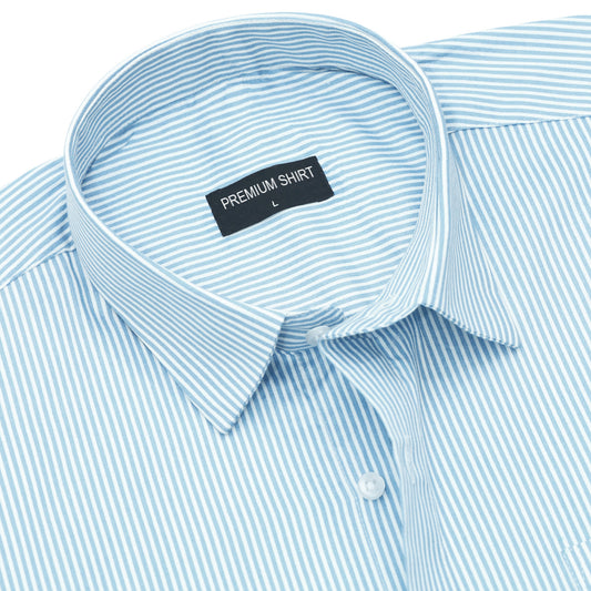 Ocean Breeze Cotton Blend Stripes Shirt for Men