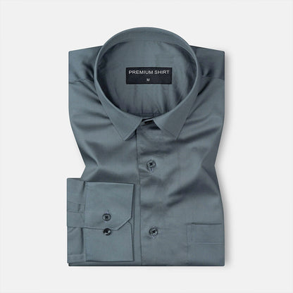 300GSM Teal Premium Satin Shirt for Men